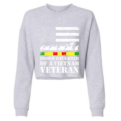 Proud Daughter Of A Vietnam Veteran Gift Cropped Pullover Crew