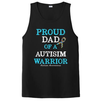 Proud Dad Of A Warrior Autism Awareness PosiCharge Competitor Tank