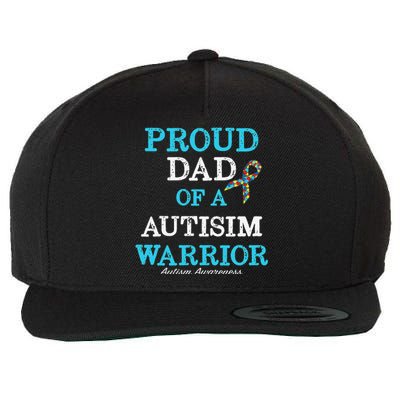 Proud Dad Of A Warrior Autism Awareness Wool Snapback Cap