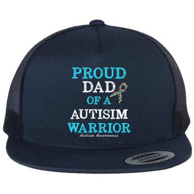 Proud Dad Of A Warrior Autism Awareness Flat Bill Trucker Hat