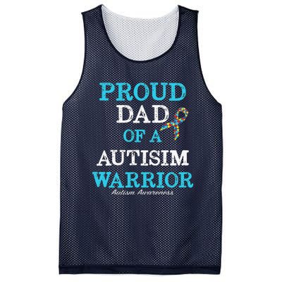 Proud Dad Of A Warrior Autism Awareness Mesh Reversible Basketball Jersey Tank