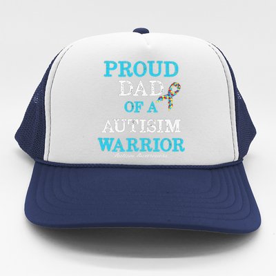 Proud Dad Of A Warrior Autism Awareness Trucker Hat