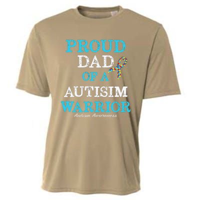 Proud Dad Of A Warrior Autism Awareness Cooling Performance Crew T-Shirt