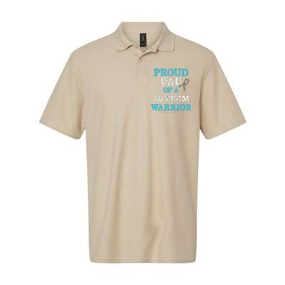 Proud Dad Of A Warrior Autism Awareness Softstyle Adult Sport Polo