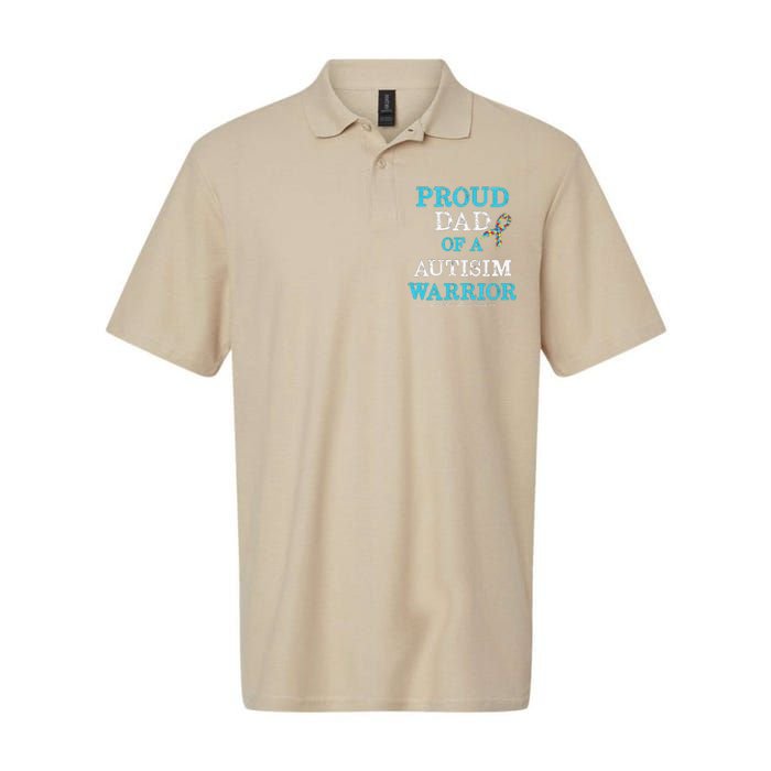 Proud Dad Of A Warrior Autism Awareness Softstyle Adult Sport Polo