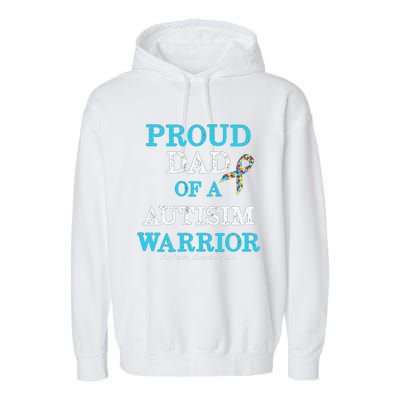 Proud Dad Of A Warrior Autism Awareness Garment-Dyed Fleece Hoodie