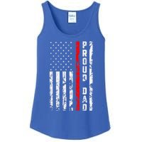 Proud Dad Of Firefighter Gift Patriotic Firefighters Dad Gift Ladies Essential Tank