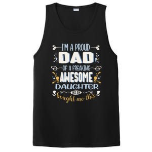 Proud Dad Of Awesome Daughter Funny Fathers Day Meaningful Gift PosiCharge Competitor Tank