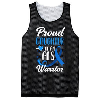 Proud Daughter Of An ALS Warrior Mom Dad ALS Awareness Mesh Reversible Basketball Jersey Tank