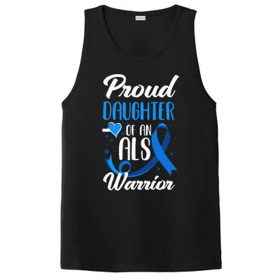 Proud Daughter Of An ALS Warrior Mom Dad ALS Awareness PosiCharge Competitor Tank