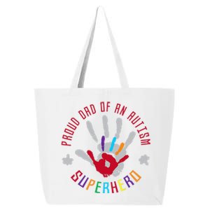 Proud Dad Of An Autism Superhero Hand Print 25L Jumbo Tote