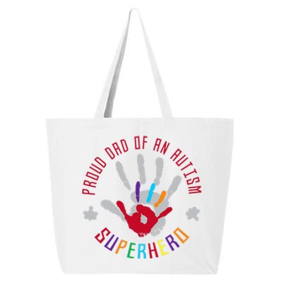 Proud Dad Of An Autism Superhero Hand Print 25L Jumbo Tote