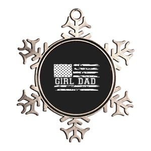 Proud Dad Of Girl Father Of For Dad Xmas Metallic Star Ornament