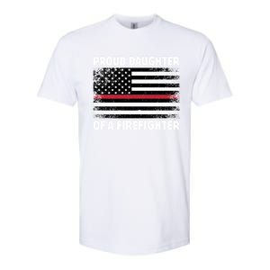 Proud Daughter Of A Firefighter Family Thin Red Line Flag Gift Softstyle CVC T-Shirt