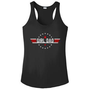 Proud Dad Of Girl Father For Dad Fathers Day Ladies PosiCharge Competitor Racerback Tank