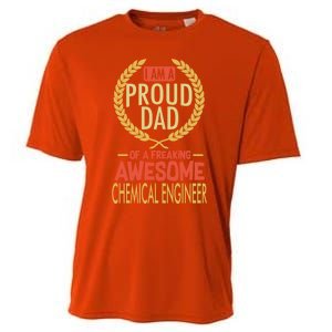 Proud Dad Of A Freaking Awesome Chemical Engineer Gift Cooling Performance Crew T-Shirt