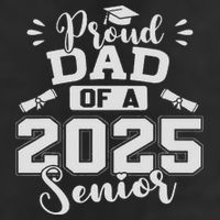 Proud Dad Of A 2025 Senior Graduation Class Of 2025 Large Microfiber Waffle Golf Towel