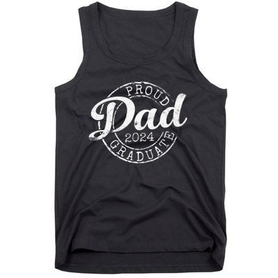 Proud Dad Of 2024 Graduate Father Senior 24 Tank Top