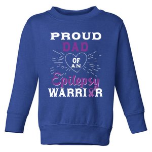 Proud Dad Of An Epilepsy Warrior Awareness Cool Gift Toddler Sweatshirt