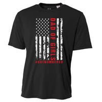 Patriotic Dad Of Girls Outnumbered American Flag Apparel Cooling Performance Crew T-Shirt