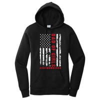 Patriotic Dad Of Girls Outnumbered American Flag Apparel Women's Pullover Hoodie