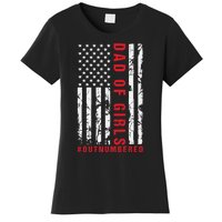 Patriotic Dad Of Girls Outnumbered American Flag Apparel Women's T-Shirt