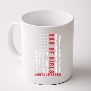 Patriotic Dad Of Girls Outnumbered American Flag Apparel Coffee Mug