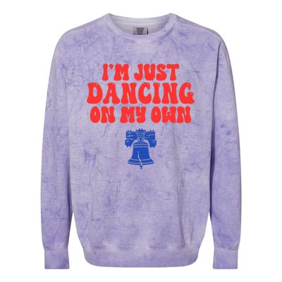 Philly Dancing on My Own Philadelphia Colorblast Crewneck Sweatshirt