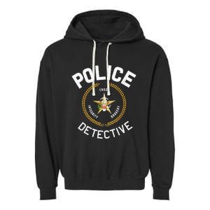 Police Detective Officer Badge Uniform LEO Cops Garment-Dyed Fleece Hoodie