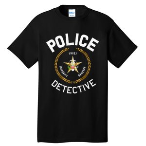 Police Detective Officer Badge Uniform LEO Cops Tall T-Shirt