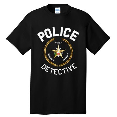 Police Detective Officer Badge Uniform LEO Cops Tall T-Shirt