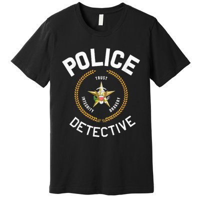 Police Detective Officer Badge Uniform LEO Cops Premium T-Shirt