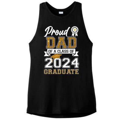 Proud Dad Of The Class Of 2024 Graduate Ladies PosiCharge Tri-Blend Wicking Tank