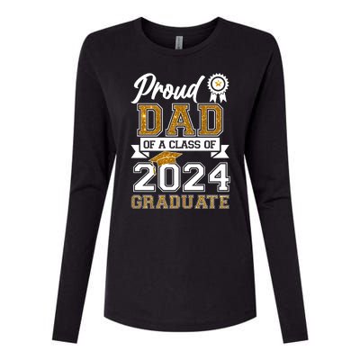 Proud Dad Of The Class Of 2024 Graduate Womens Cotton Relaxed Long Sleeve T-Shirt