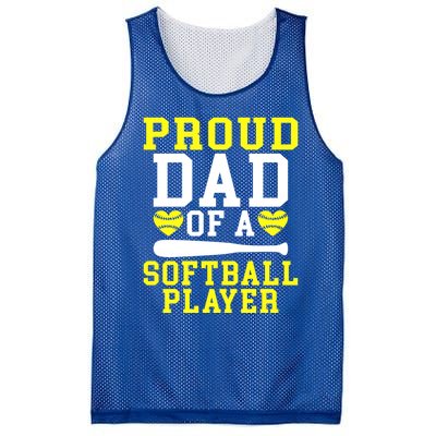 Proud Dad Of A Softball Player Dad Gift Mesh Reversible Basketball Jersey Tank