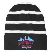 Philly Dancing on My Own Philadelphia Striped Beanie with Solid Band