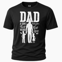 Proud Dad Of Twins Best Fathers Day Gift From Son Cooling Performance Crew T-Shirt