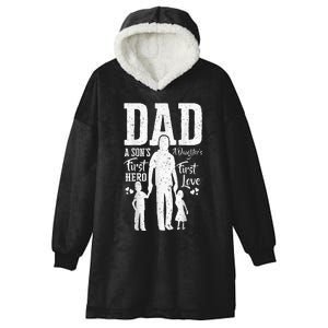 Proud Dad Of Twins Best Fathers Day Gift From Son Hooded Wearable Blanket