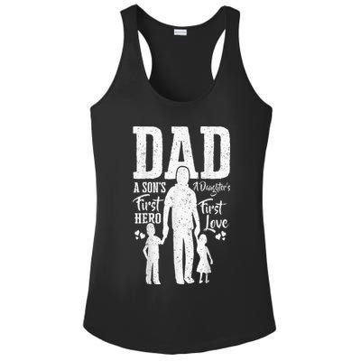 Proud Dad Of Twins Best Fathers Day Gift From Son Ladies PosiCharge Competitor Racerback Tank