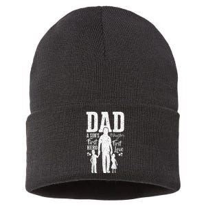 Proud Dad Of Twins Best Fathers Day Gift From Son Sustainable Knit Beanie