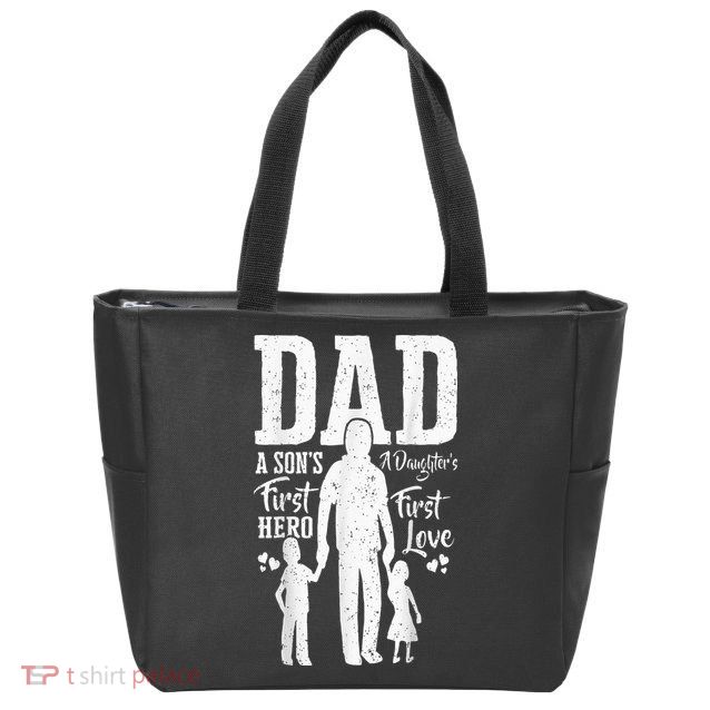 Proud Dad Of Twins Best Fathers Day Gift From Son Zip Tote Bag