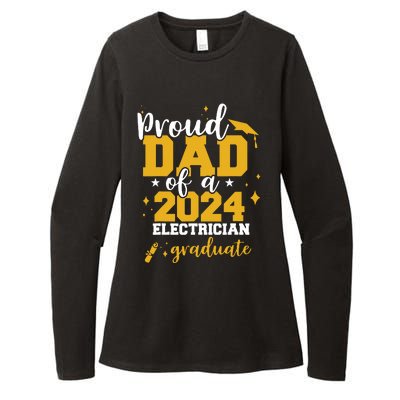 Proud Dad Of A Class Of 2024 Electricians Graduate Senior Womens CVC Long Sleeve Shirt