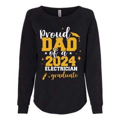 Proud Dad Of A Class Of 2024 Electricians Graduate Senior Womens California Wash Sweatshirt