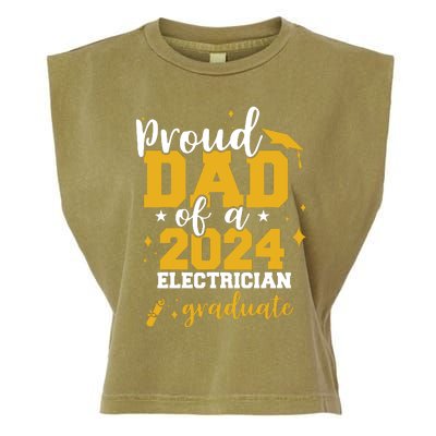 Proud Dad Of A Class Of 2024 Electricians Graduate Senior Garment-Dyed Women's Muscle Tee