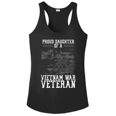 Proud Daughter Of A Vietnam War Veteran Soldier Veteran Day Cute Gift Ladies PosiCharge Competitor Racerback Tank