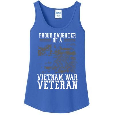 Proud Daughter Of A Vietnam War Veteran Soldier Veteran Day Cute Gift Ladies Essential Tank