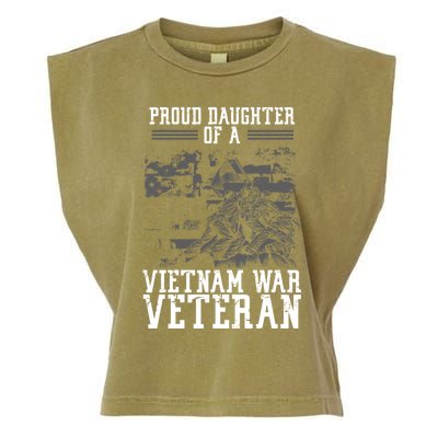 Proud Daughter Of A Vietnam War Veteran Soldier Veteran Day Cute Gift Garment-Dyed Women's Muscle Tee