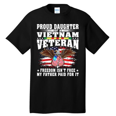 Proud Daughter Of A Vietnam Veteran Freedom IsnT Free Gift Tall T-Shirt