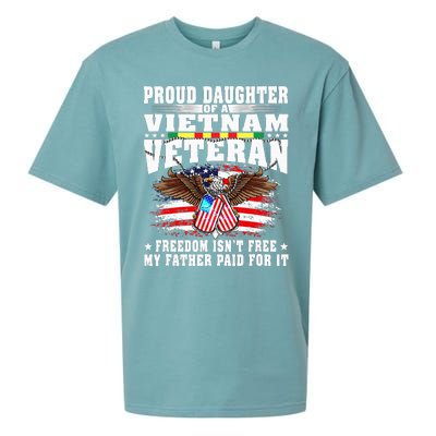 Proud Daughter Of A Vietnam Veteran Freedom IsnT Free Gift Sueded Cloud Jersey T-Shirt