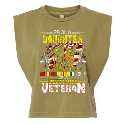 Proud Daughter Of A Vietnam Veteran Vietnam War Vet Garment-Dyed Women's Muscle Tee